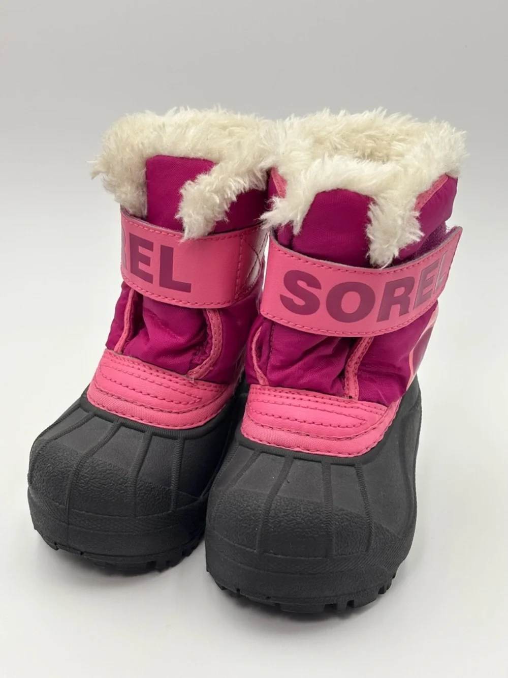 Sorel Commander Toddler Snow Boots Pink Waterproof Fleece Lined Winter Size 5